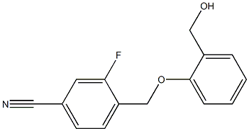 3-fluoro-4-[2-(hydroxymethyl)phenoxymethyl]benzonitrile 结构式