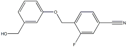 3-fluoro-4-[3-(hydroxymethyl)phenoxymethyl]benzonitrile Struktur