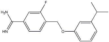 3-fluoro-4-[3-(propan-2-yl)phenoxymethyl]benzene-1-carboximidamide 结构式