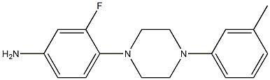 3-fluoro-4-[4-(3-methylphenyl)piperazin-1-yl]aniline Struktur