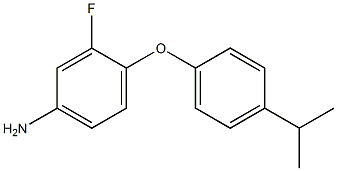 3-fluoro-4-[4-(propan-2-yl)phenoxy]aniline 化学構造式