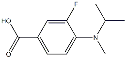 3-fluoro-4-[methyl(propan-2-yl)amino]benzoic acid 化学構造式