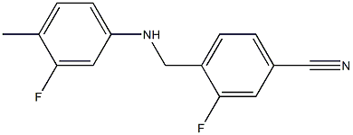 3-fluoro-4-{[(3-fluoro-4-methylphenyl)amino]methyl}benzonitrile|