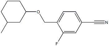 3-fluoro-4-{[(3-methylcyclohexyl)oxy]methyl}benzonitrile,,结构式