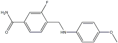 3-fluoro-4-{[(4-methoxyphenyl)amino]methyl}benzamide 结构式