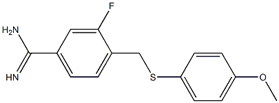 3-fluoro-4-{[(4-methoxyphenyl)sulfanyl]methyl}benzene-1-carboximidamide