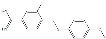 3-fluoro-4-{[(4-methoxyphenyl)sulfanyl]methyl}benzene-1-carboximidamide 结构式