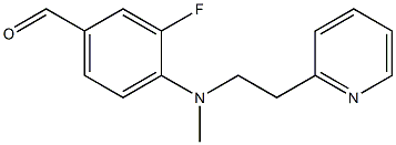 3-fluoro-4-{methyl[2-(pyridin-2-yl)ethyl]amino}benzaldehyde Struktur