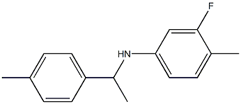 3-fluoro-4-methyl-N-[1-(4-methylphenyl)ethyl]aniline 结构式