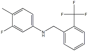 3-fluoro-4-methyl-N-{[2-(trifluoromethyl)phenyl]methyl}aniline Structure