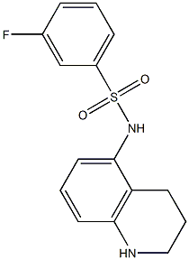 3-fluoro-N-(1,2,3,4-tetrahydroquinolin-5-yl)benzene-1-sulfonamide Structure