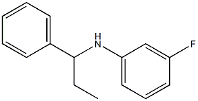 3-fluoro-N-(1-phenylpropyl)aniline 化学構造式