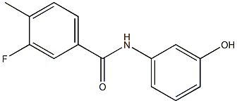 3-fluoro-N-(3-hydroxyphenyl)-4-methylbenzamide Structure