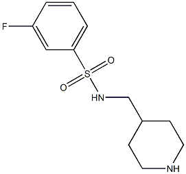3-fluoro-N-(piperidin-4-ylmethyl)benzene-1-sulfonamide Structure