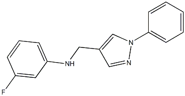 3-fluoro-N-[(1-phenyl-1H-pyrazol-4-yl)methyl]aniline Structure