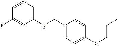 3-fluoro-N-[(4-propoxyphenyl)methyl]aniline Struktur