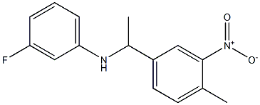 3-fluoro-N-[1-(4-methyl-3-nitrophenyl)ethyl]aniline Struktur