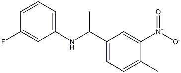 3-fluoro-N-[1-(4-methyl-3-nitrophenyl)ethyl]aniline Structure