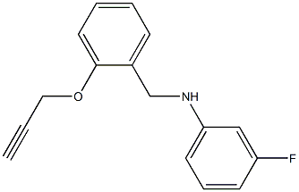 3-fluoro-N-{[2-(prop-2-yn-1-yloxy)phenyl]methyl}aniline Struktur