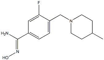 3-fluoro-N'-hydroxy-4-[(4-methylpiperidin-1-yl)methyl]benzenecarboximidamide