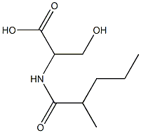 3-hydroxy-2-(2-methylpentanamido)propanoic acid Structure