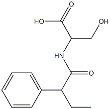 3-hydroxy-2-(2-phenylbutanamido)propanoic acid Structure