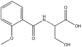 3-hydroxy-2-[(2-methoxybenzoyl)amino]propanoic acid Structure