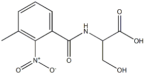 3-hydroxy-2-[(3-methyl-2-nitrophenyl)formamido]propanoic acid,,结构式