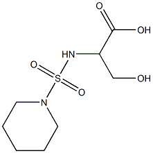 3-hydroxy-2-[(piperidine-1-sulfonyl)amino]propanoic acid Structure