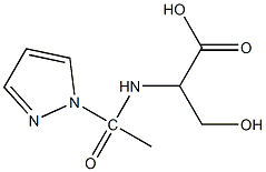 3-hydroxy-2-[1-(1H-pyrazol-1-yl)acetamido]propanoic acid Structure
