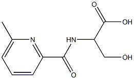 3-hydroxy-2-{[(6-methylpyridin-2-yl)carbonyl]amino}propanoic acid,,结构式