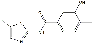 3-hydroxy-4-methyl-N-(5-methyl-1,3-thiazol-2-yl)benzamide,,结构式