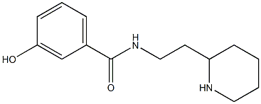3-hydroxy-N-(2-piperidin-2-ylethyl)benzamide 化学構造式