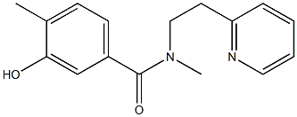 3-hydroxy-N,4-dimethyl-N-[2-(pyridin-2-yl)ethyl]benzamide 化学構造式