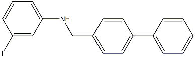 3-iodo-N-[(4-phenylphenyl)methyl]aniline Struktur