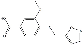 3-methoxy-4-(1,2-oxazol-5-ylmethoxy)benzoic acid 化学構造式