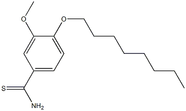 3-methoxy-4-(octyloxy)benzene-1-carbothioamide 化学構造式