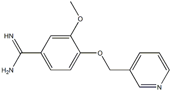 3-methoxy-4-(pyridin-3-ylmethoxy)benzenecarboximidamide Struktur