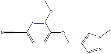 3-methoxy-4-[(1-methyl-1H-pyrazol-4-yl)methoxy]benzonitrile Structure