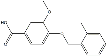 3-methoxy-4-[(2-methylphenyl)methoxy]benzoic acid Structure