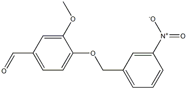 3-methoxy-4-[(3-nitrobenzyl)oxy]benzaldehyde Struktur