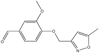 3-methoxy-4-[(5-methyl-1,2-oxazol-3-yl)methoxy]benzaldehyde Struktur