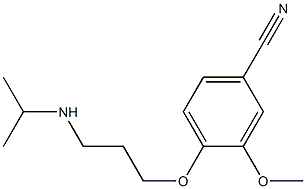 3-methoxy-4-[3-(propan-2-ylamino)propoxy]benzonitrile Struktur