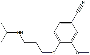 3-methoxy-4-[3-(propan-2-ylamino)propoxy]benzonitrile,,结构式