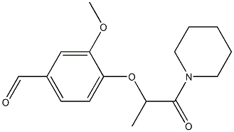 3-methoxy-4-{[1-oxo-1-(piperidin-1-yl)propan-2-yl]oxy}benzaldehyde 结构式