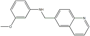 3-methoxy-N-(quinolin-6-ylmethyl)aniline 化学構造式