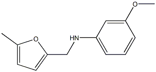 3-methoxy-N-[(5-methylfuran-2-yl)methyl]aniline 化学構造式