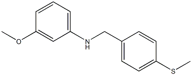 3-methoxy-N-{[4-(methylsulfanyl)phenyl]methyl}aniline,,结构式