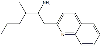3-methyl-1-(quinolin-2-yl)hexan-2-amine 化学構造式
