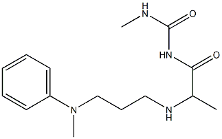 3-methyl-1-[2-({3-[methyl(phenyl)amino]propyl}amino)propanoyl]urea 结构式